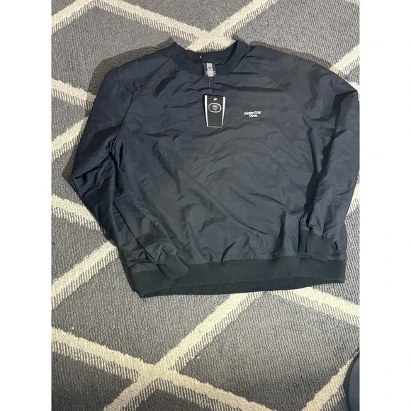 Nike Golf Pullover Mens XL Black ClimaFit Windbreaker Jacket Lightweight W/Tags - Picture 1 of 8